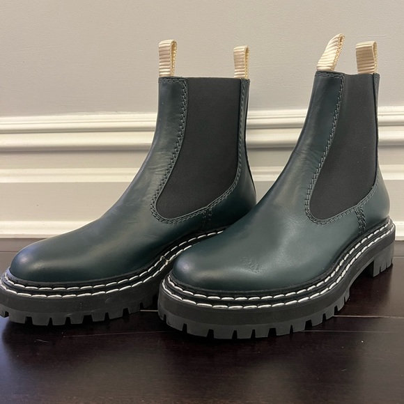 Proenza Schouler Dark Green Chelsea Boots - Picture 2 of 6